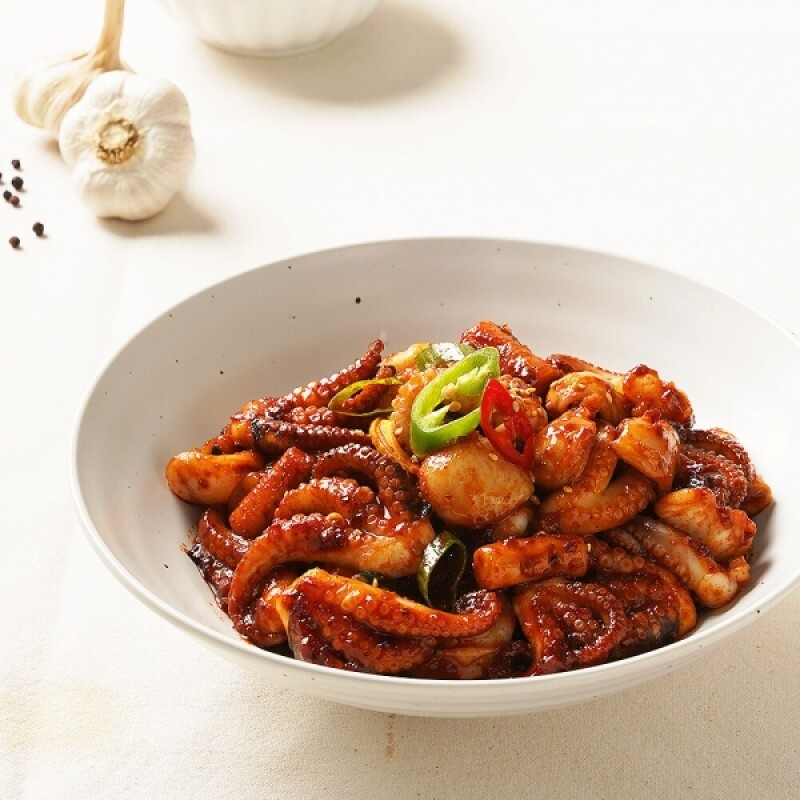 우주푸드빌몰 ,교동낙지 450gx2팩 캠핑요리 간편식 밀키트 간편조리 저녁 메뉴 덮밥  낙지볶음